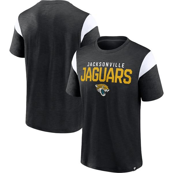 Men's Jacksonville Jaguars Black White Home Stretch Team T-Shirt Men's Jacksonville Jaguars Black White Home Stretch Team T-Shirt