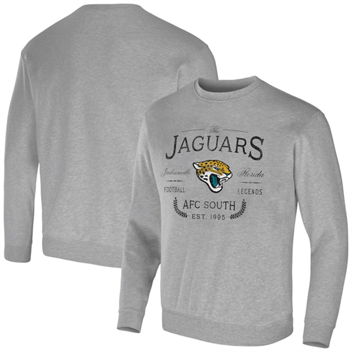 Men's Jacksonville Jaguars Gray Darius Rucker Collection Pullover Sweatshirt Men's Jacksonville Jaguars Gray Darius Rucker Collection Pullover Sweatshirt