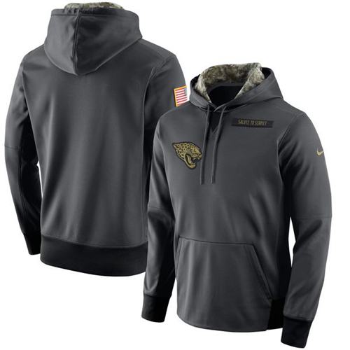 Men's Jacksonville Jaguars Nike Anthracite Salute to Service Player Performance Hoodie Men's Jacksonville Jaguars Nike Anthracite Salute to Service Player Performance Hoodie