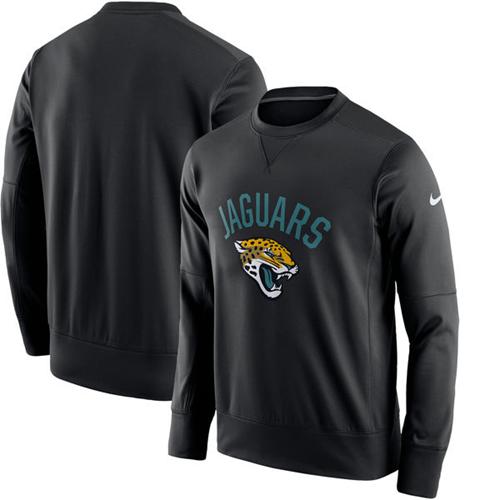 Men's Jacksonville Jaguars Nike Black Sideline Circuit Performance Sweatshirt Men's Jacksonville Jaguars Nike Black Sideline Circuit Performance Sweatshirt