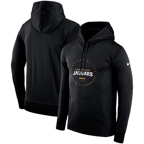 Men's Jacksonville Jaguars Nike Black Sideline Property Of Wordmark Logo Performance Pullover Hoodie Men's Jacksonville Jaguars Nike Black Sideline Property Of Wordmark Logo Performance Pullover Hoodie