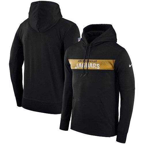 Men's Jacksonville Jaguars Nike Black Sideline Team Performance Pullover Hoodie Men's Jacksonville Jaguars Nike Black Sideline Team Performance Pullover Hoodie
