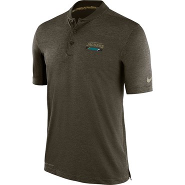 Men's Jacksonville Jaguars Nike Olive Salute to Service Sideline Polo T-Shirt Men's Jacksonville Jaguars Nike Olive Salute to Service Sideline Polo T-Shirt