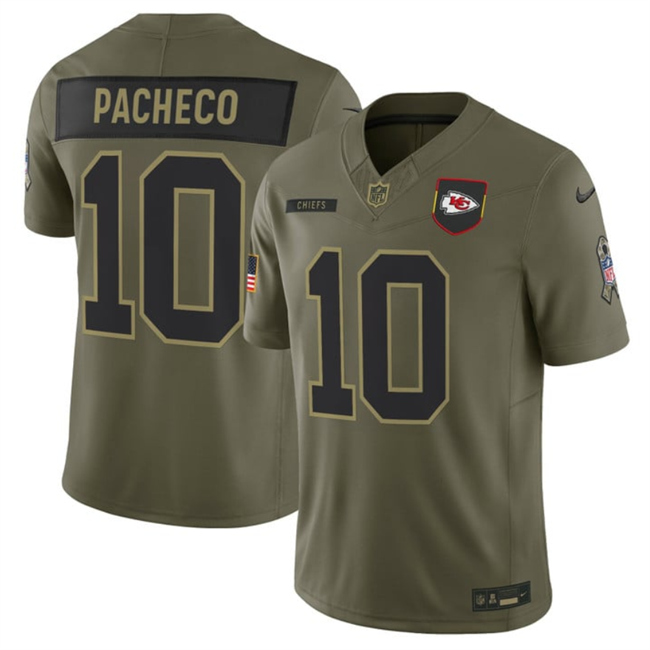 Men's Kansas City Chiefs #10 Isiah Pacheco Olive 2025 F.U.S.E. Salute to Service Limited Stitched Football Jersey Men's Kansas City Chiefs #10 Isiah Pacheco Olive 2025 F.U.S.E. Salute to Service Limited Stitched Football Jersey