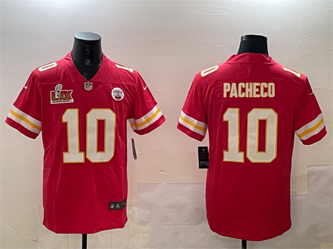 Men's Kansas City Chiefs #10 Isiah Pacheco Red 2025 Super Bowl LIX Patch Vapor Untouchable Limited Stitched Football Jersey Men's Kansas City Chiefs #10 Isiah Pacheco Red 2025 Super Bowl LIX Patch Vapor Untouchable Limited Stitched Football Jersey