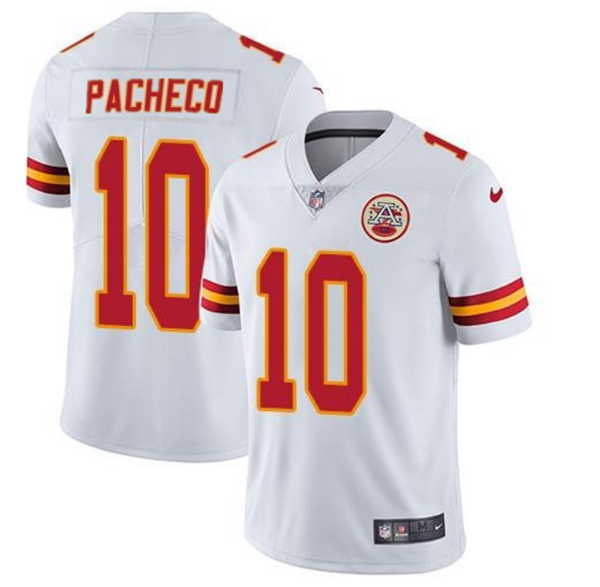 Men's Kansas City Chiefs #10 Isiah Pacheco White Vapor Untouchable Limited Stitched Football Jersey Men's Kansas City Chiefs #10 Isiah Pacheco White Vapor Untouchable Limited Stitched Football Jersey