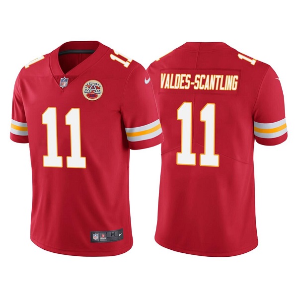 Men's Kansas City Chiefs #11 Marquez Valdes-Scantling Red Vapor Untouchable Limited Stitched Football Jersey Men's Kansas City Chiefs #11 Marquez Valdes-Scantling Red Vapor Untouchable Limited Stitched Football Jersey