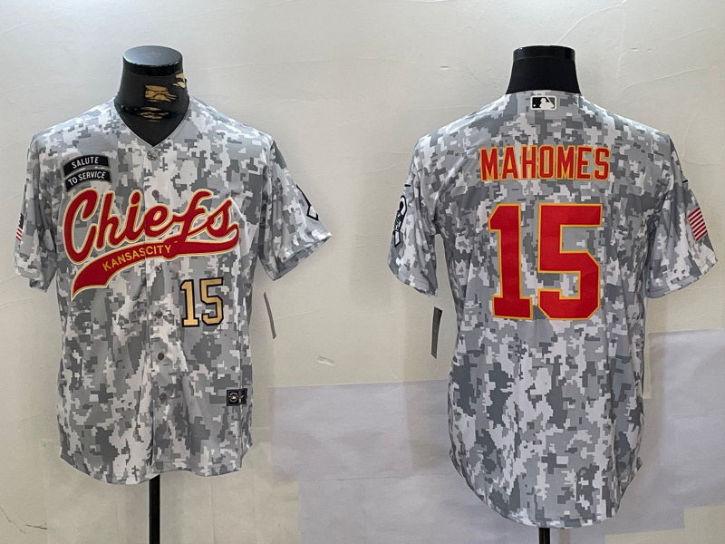 Men's Kansas City Chiefs #15 Patrick Mahomes 2024 Arctic Camo Salute To Service Stitched Baseball Jersey 1 Men's Kansas City Chiefs #15 Patrick Mahomes 2024 Arctic Camo Salute To Service Stitched Baseball Jersey 1