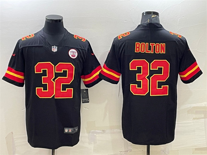 Men's Kansas City Chiefs #32 Nick Bolton Black Vapor Untouchable Limited Stitched Football Jersey Men's Kansas City Chiefs #32 Nick Bolton Black Vapor Untouchable Limited Stitched Football Jersey