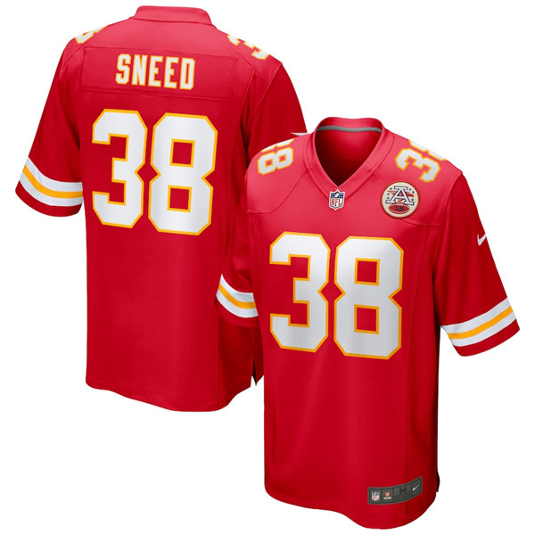 Men's Kansas City Chiefs #38 L'Jarius Sneed Red Stitched Game Jersey Men's Kansas City Chiefs #38 L'Jarius Sneed Red Stitched Game Jersey
