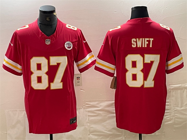 Men's Kansas City Chiefs #87 Taylor Swift Red F.U.S.E. Vapor Untouchable Limited Stitched Football Jersey Men's Kansas City Chiefs #87 Taylor Swift Red F.U.S.E. Vapor Untouchable Limited Stitched Football Jersey