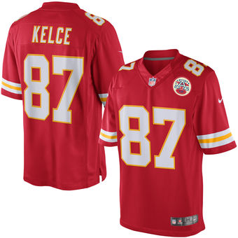 Men's Kansas City Chiefs #87 Travis Kelce Nike Red Limited Jersey