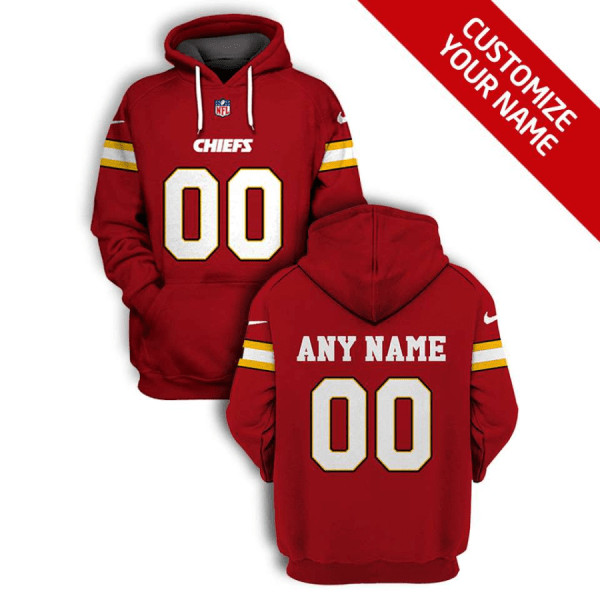 Men's Kansas City Chiefs Active Custom Red 2021 Pullover Hoodie Men's Kansas City Chiefs Active Custom Red 2021 Pullover Hoodie