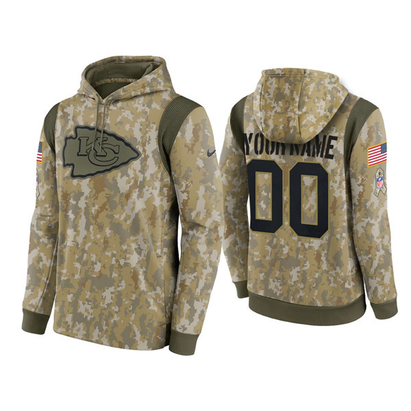 Men's Kansas City Chiefs Active Player Custom Camo 2021 Salute To Service Therma Performance Pullover Hoodie Men's Kansas City Chiefs Active Player Custom Camo 2021 Salute To Service Therma Performance Pullover Hoodie