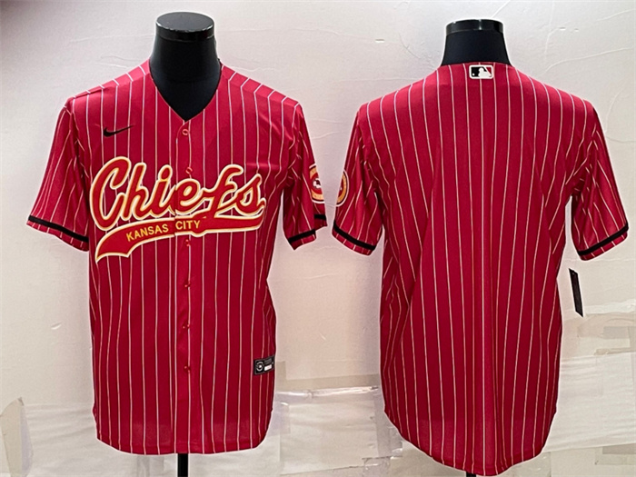 Men's Kansas City Chiefs Blank Red With Patch Cool Base Stitched Baseball Jersey Men's Kansas City Chiefs Blank Red With Patch Cool Base Stitched Baseball Jersey