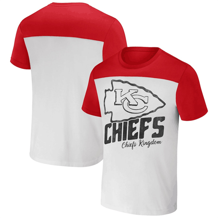 Men's Kansas City Chiefs Cream Red X Darius Rucker Collection Colorblocked T-Shirt Men's Kansas City Chiefs Cream Red X Darius Rucker Collection Colorblocked T-Shirt