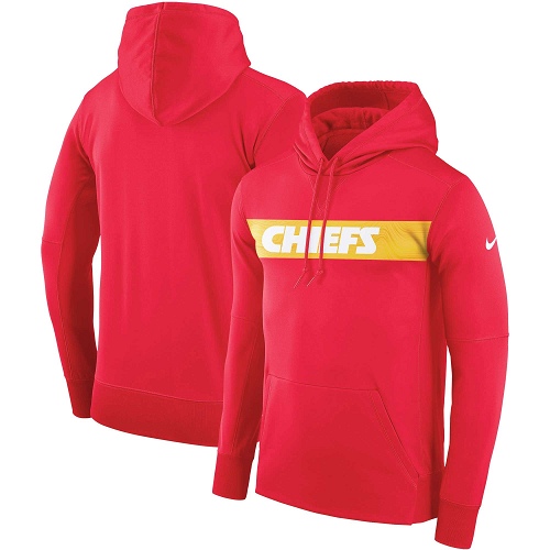 Men's Kansas City Chiefs Nike Red Sideline Team Performance Pullover Hoodie Men's Kansas City Chiefs Nike Red Sideline Team Performance Pullover Hoodie