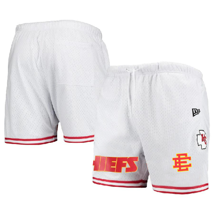 Men's Kansas City Chiefs Pro White Red Shorts Men's Kansas City Chiefs Pro White Red Shorts