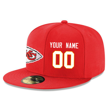 Men's Kansas City Chiefs Red Color Snapback Custom Hat (Stitched any name&number) Men's Kansas City Chiefs Red Color Snapback Custom Hat (Stitched any name&number)