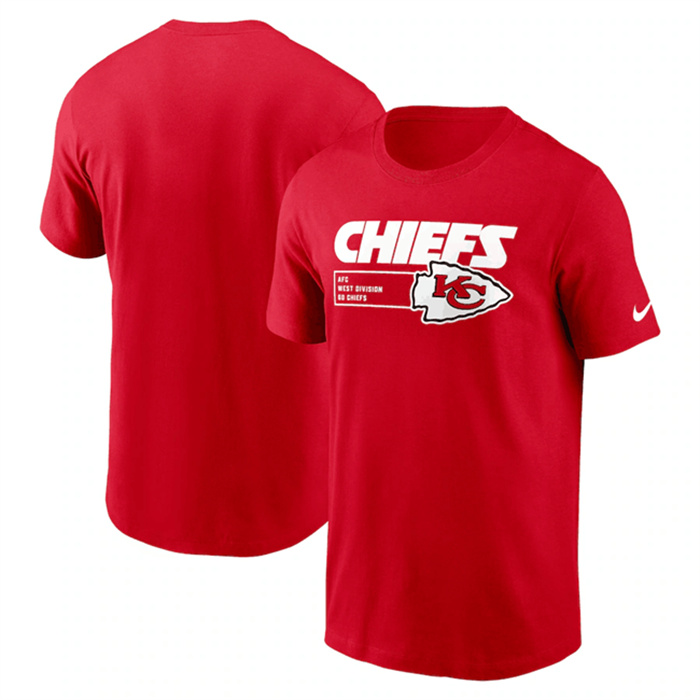 Men's Kansas City Chiefs Red Division Essential T-Shirt Men's Kansas City Chiefs Red Division Essential T-Shirt