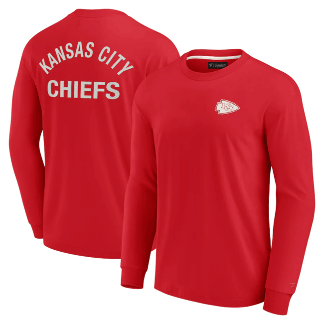 Men's Kansas City Chiefs Red Signature Unisex Super Soft Long Sleeve T-Shirt Men's Kansas City Chiefs Red Signature Unisex Super Soft Long Sleeve T-Shirt
