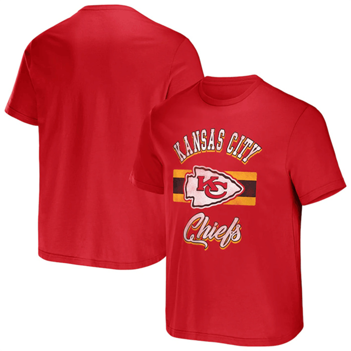 Men's Kansas City Chiefs Red X Darius Rucker Collection Stripe T-Shirt Men's Kansas City Chiefs Red X Darius Rucker Collection Stripe T-Shirt