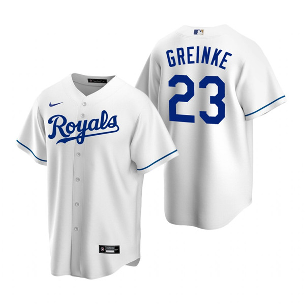 Men's Kansas City Royals #23 Zack Greinke White Cool Base Stitched Jersey Men's Kansas City Royals #23 Zack Greinke White Cool Base Stitched Jersey