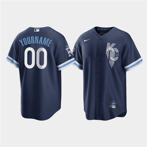Men's Kansas City Royals Active Player Custom 2022 Navy City Connect Cool Base Stitched Jersey Men's Kansas City Royals Active Player Custom 2022 Navy City Connect Cool Base Stitched Jersey