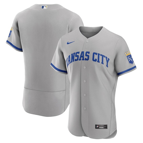 Men's Kansas City Royals Blank Grey Flex Base Stitched Jersey Men's Kansas City Royals Blank Grey Flex Base Stitched Jersey