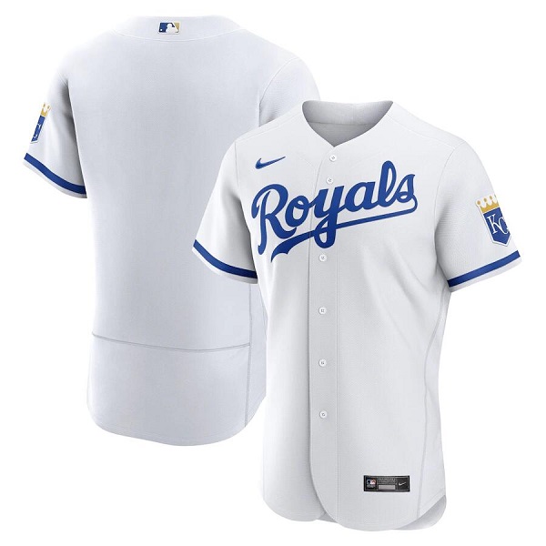 Men's Kansas City Royals Blank White Flex Base Stitched Jersey Men's Kansas City Royals Blank White Flex Base Stitched Jersey