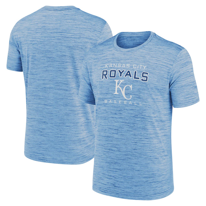 Men's Kansas City Royals Blue Velocity Practice Performance T-Shirt Men's Kansas City Royals Blue Velocity Practice Performance T-Shirt