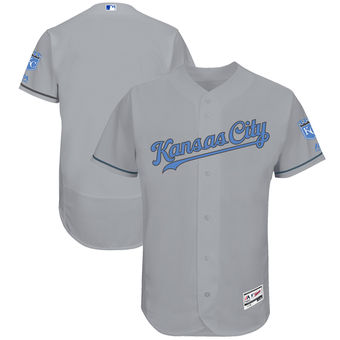 Men's Kansas City Royals Majestic Gray Father's Day FlexBase Team Jersey