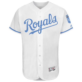 Men's Kansas City Royals Majestic White Father's Day FlexBase Team Jersey