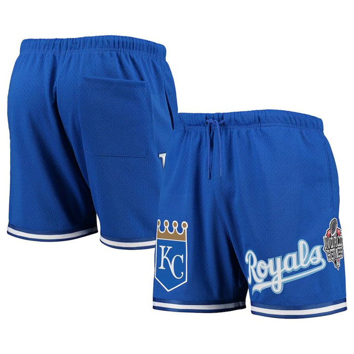 Men's Kansas City Royals Royal Team Logo Mesh Shorts Men's Kansas City Royals Royal Team Logo Mesh Shorts