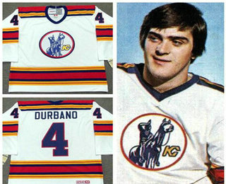 Men's Kansas City Scouts #4 Steve Durbano White Vintage 1975 Stitched Hockey Throwback Jersey S-3XL Men's Kansas City Scouts #4 Steve Durbano White Vintage 1975 Stitched Hockey Throwback Jersey S-3XL