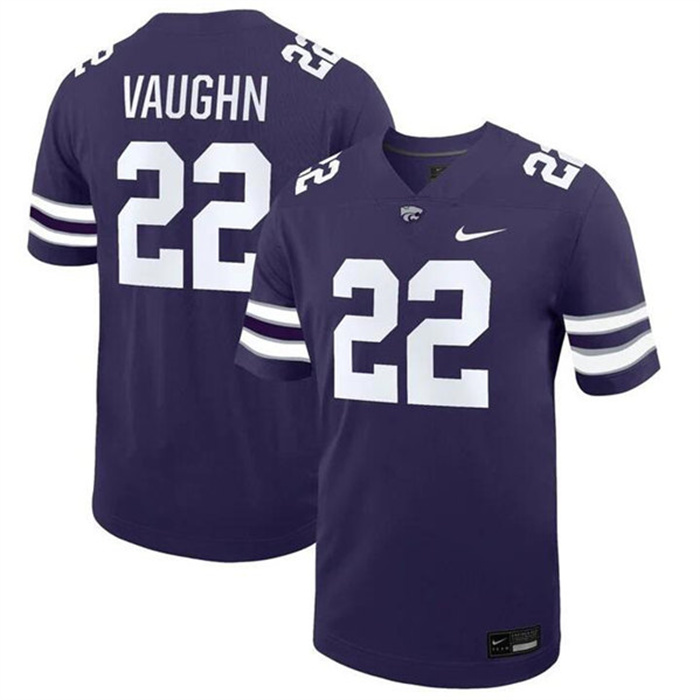 Men's Kansas State Wildcats #22 Deuce Vaughn Purple Vapor Stitched Jersey Men's Kansas State Wildcats #22 Deuce Vaughn Purple Vapor Stitched Jersey