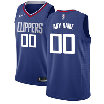 Men's LA Clippers Nike Blue Custom Jersey Men's LA Clippers Nike Blue Custom Jersey