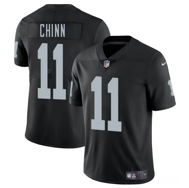 Men's Las Vegas Raiders #11 Jeremy Chinn Black 2025 Vapor Stitched Football Jersey