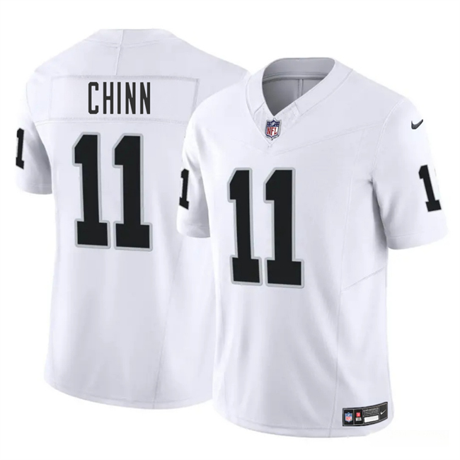 Men's Las Vegas Raiders #11 Jeremy Chinn White 2025 F.U.S.E. Vapor Stitched Football Jersey Men's Las Vegas Raiders #11 Jeremy Chinn White 2025 F.U.S.E. Vapor Stitched Football Jersey