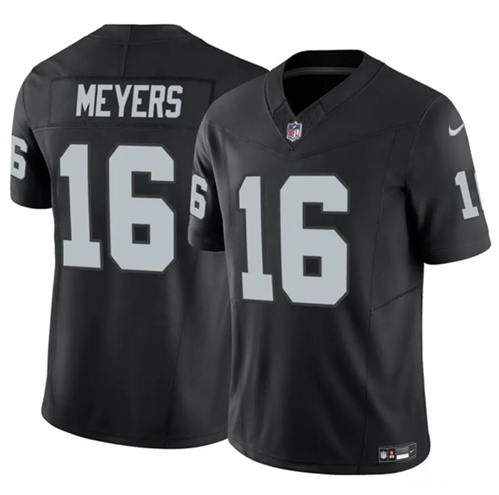 Men's Las Vegas Raiders #16 Jakobi Meyers Black 2023 F.U.S.E Vapor Untouchable Stitched Football Jersey Men's Las Vegas Raiders #16 Jakobi Meyers Black 2023 F.U.S.E Vapor Untouchable Stitched Football Jersey