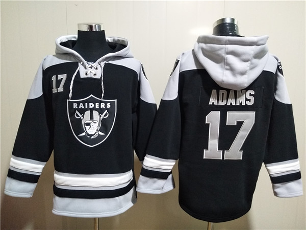 Men's Las Vegas Raiders #17 Davante Adams Black Ageless Must-Have Lace-Up Pullover Hoodie Men's Las Vegas Raiders #17 Davante Adams Black Ageless Must-Have Lace-Up Pullover Hoodie