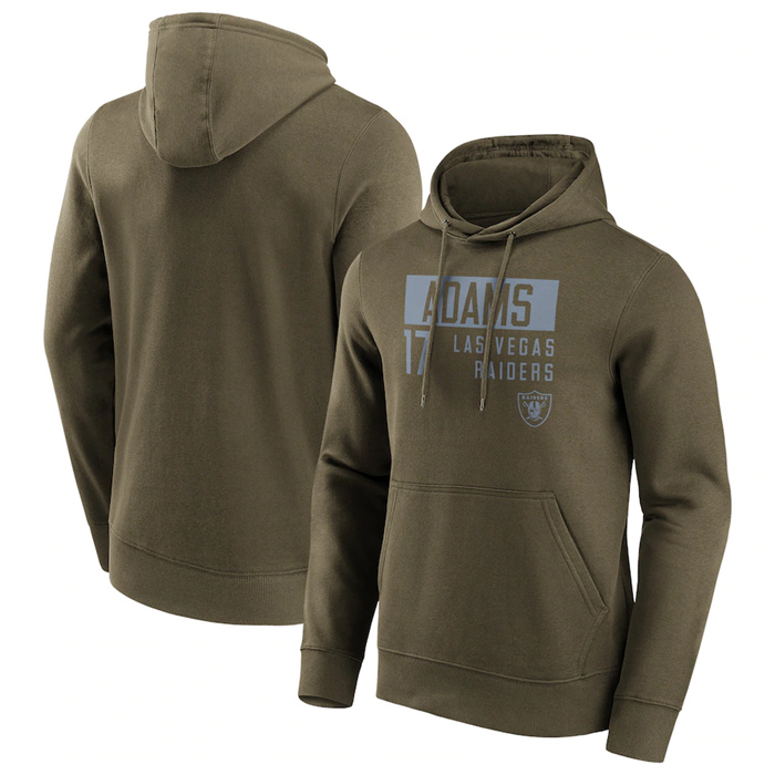 Men's Las Vegas Raiders #17 Davante Adams Fashion Name & Number Hoodie Men's Las Vegas Raiders #17 Davante Adams Fashion Name & Number Hoodie