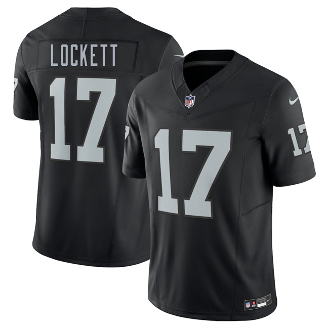 Men's Las Vegas Raiders #17 Tyler Lockett Black 2025 F.U.S.E. Vapor Untouchable Limited Stitched Football Jersey Men's Las Vegas Raiders #17 Tyler Lockett Black 2025 F.U.S.E. Vapor Untouchable Limited Stitched Football Jersey