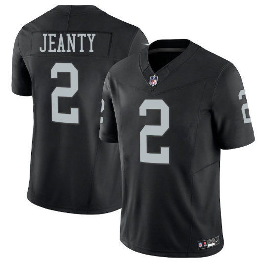 Men's Las Vegas Raiders #2 Ashton Jeanty Black 2025 F.U.S.E. Vapor Stitched Football Jerseys
