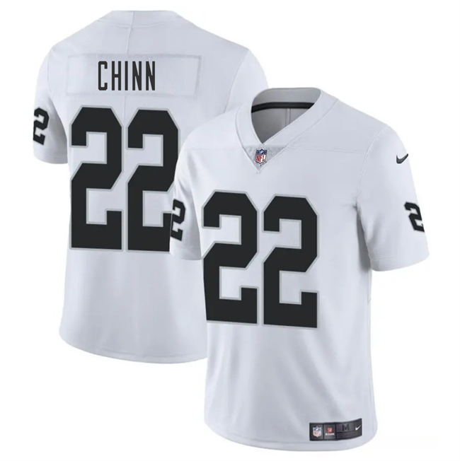 Men's Las Vegas Raiders #22 Jeremy Chinn White 2025 Vapor Stitched Football Jersey Men's Las Vegas Raiders #22 Jeremy Chinn White 2025 Vapor Stitched Football Jersey