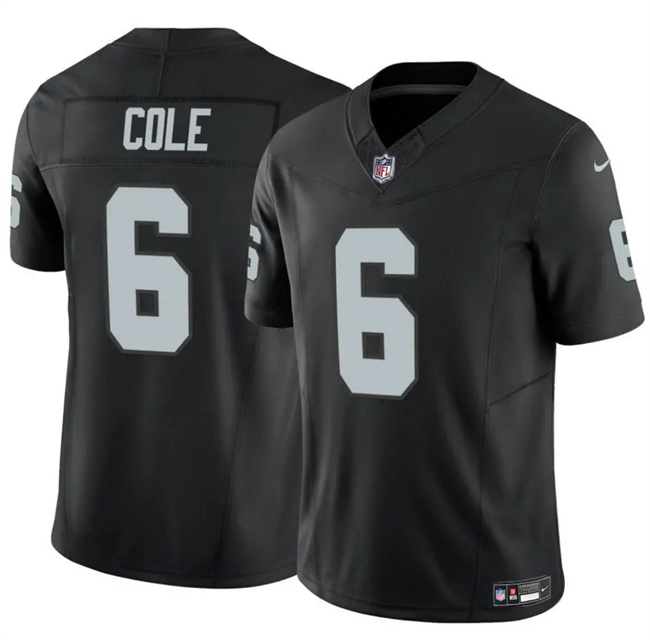 Men's Las Vegas Raiders #6 A.J. Cole Black 2025 F.U.S.E. Vapor Untouchable Limited Stitched Football Jersey Men's Las Vegas Raiders #6 A.J. Cole Black 2025 F.U.S.E. Vapor Untouchable Limited Stitched Football Jersey