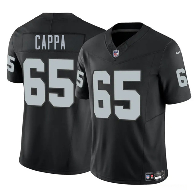 Men's Las Vegas Raiders #65 Alex Cappa Black 2025 F.U.S.E. Vapor Stitched Football Jersey Men's Las Vegas Raiders #65 Alex Cappa Black 2025 F.U.S.E. Vapor Stitched Football Jersey