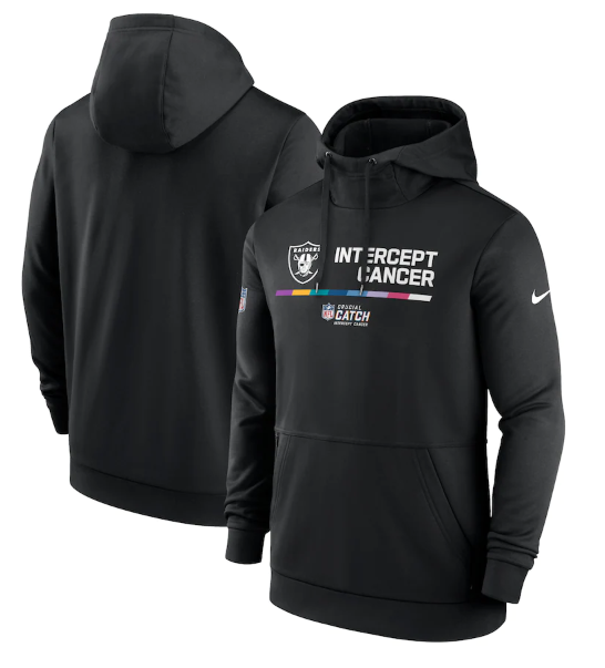 Men's Las Vegas Raiders 2022 Black Crucial Catch Therma Performance Pullover Hoodie Men's Las Vegas Raiders 2022 Black Crucial Catch Therma Performance Pullover Hoodie