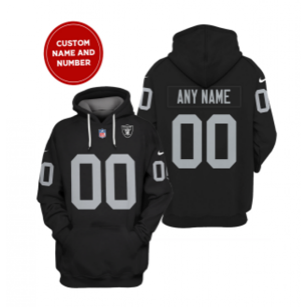 Men's Las Vegas Raiders Active Player Custom 2021 Black Pullover Hoodie Men's Las Vegas Raiders Active Player Custom 2021 Black Pullover Hoodie