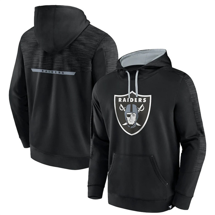 Men's Las Vegas Raiders Black Defender Evo Pullover Hoodie Men's Las Vegas Raiders Black Defender Evo Pullover Hoodie